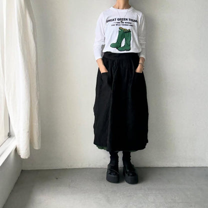R&D.M.Co グリーンブーツ長袖Tシャツ