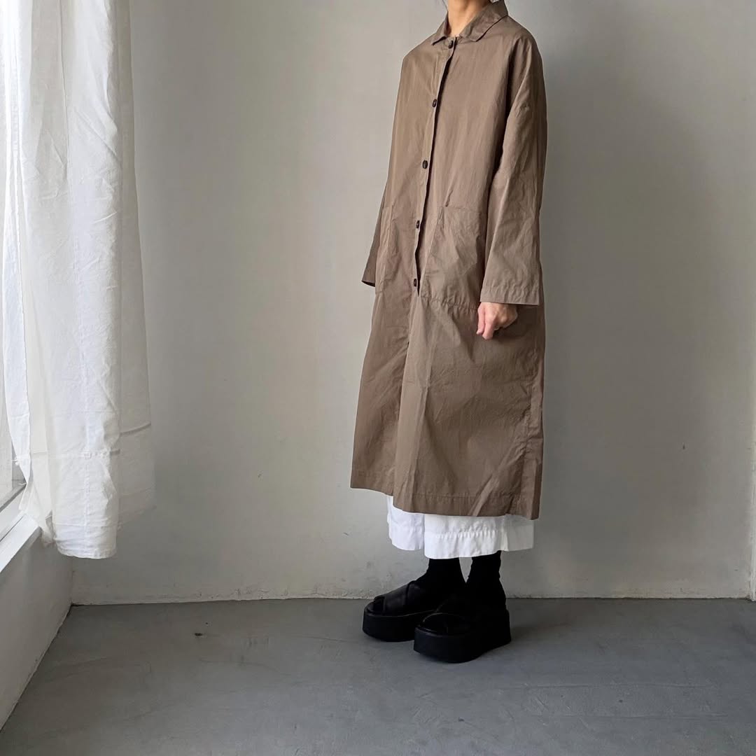 jujudhau  デッドストックコットンワークコート　カーキ