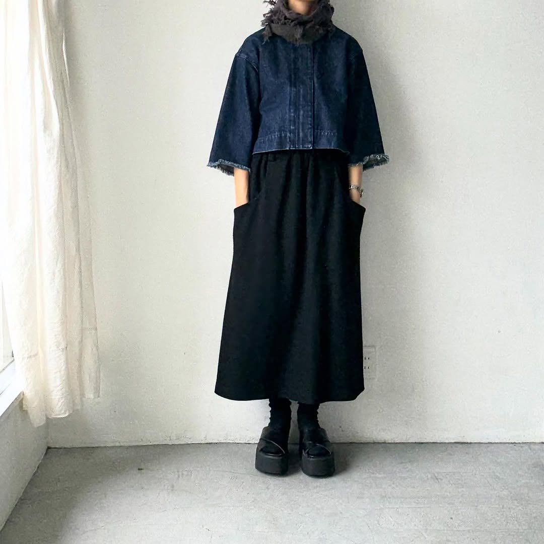 homspun ラムフリンジネックウォーマー　グレー