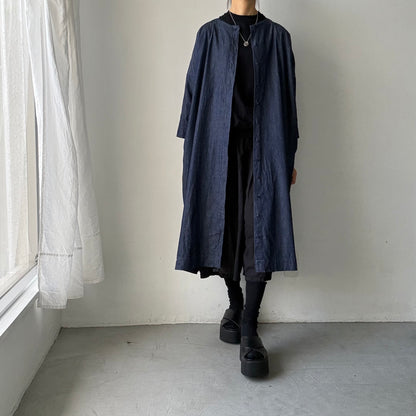 jujudhau  デニム台形ドレス