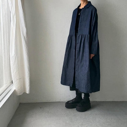 jujudhau デニムカラードドレス