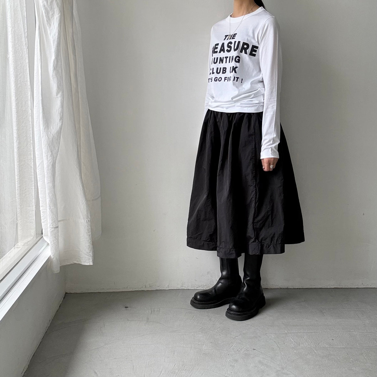 R&D.M.Co トレジャーハンティング長袖Tシャツ　ホワイト