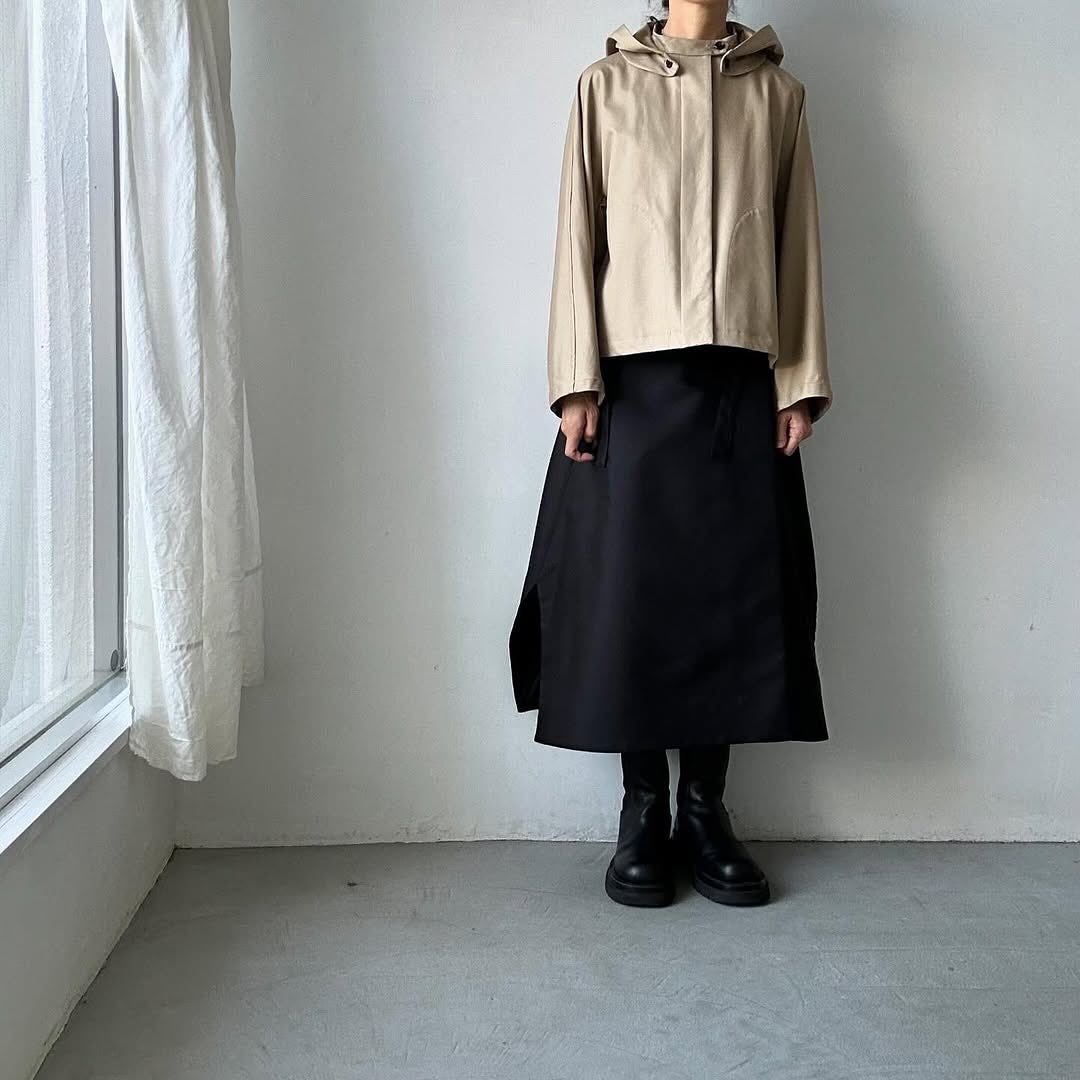 TENNE HANDCRAFTED MODERN ラップスカート ブラック – blanc