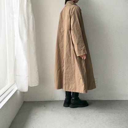 R&D.M.Co ガーメントダイステンカラーコート　ベージュ