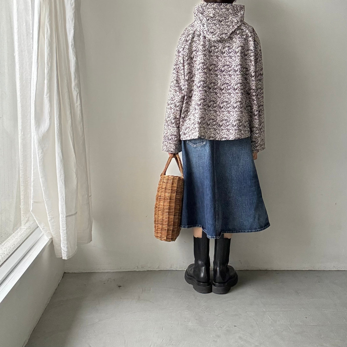 R&D.M.Co  コットンワイルドベリーフーディブルゾン