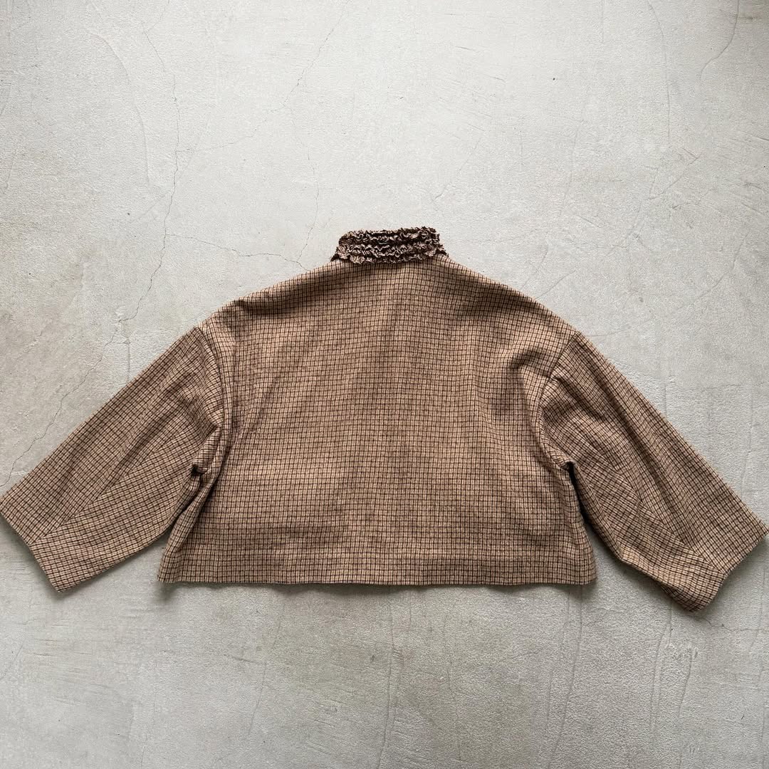 R&D.M.Co  フリルデコレーションジャケット　チェック