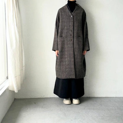 atelier naruse ハリスツイードウールコクーンコート