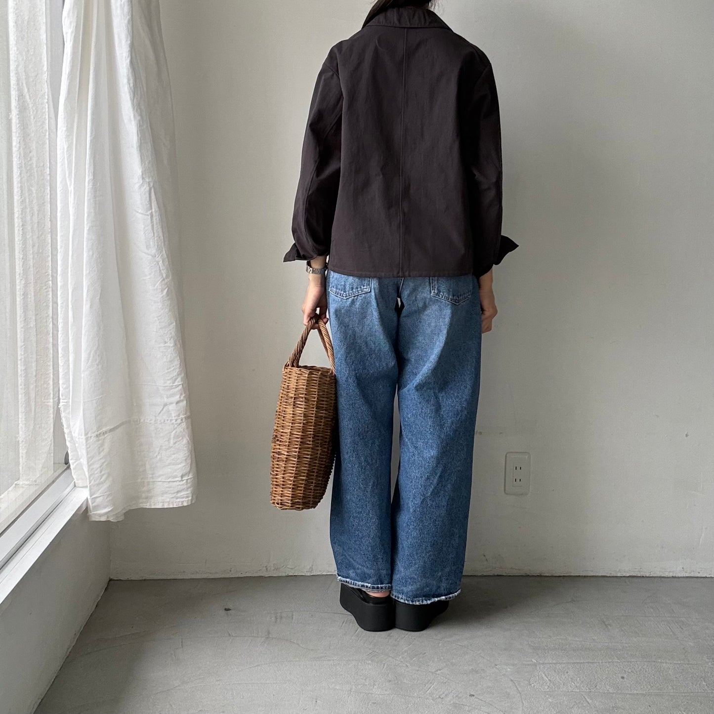 atelier d'antan Kantor コットンジャケット　ダークグレー