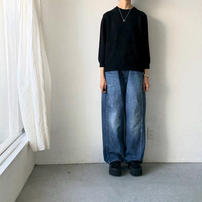 R&D.M.Co  ウールカシミアポケットプルオーバー　ブラック