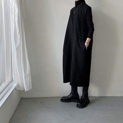 atelier naruse　コットンウールヘリンボンジャンパースカート