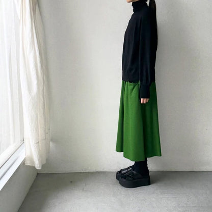 atelier naruse ウールタートルネックニット　ブラック