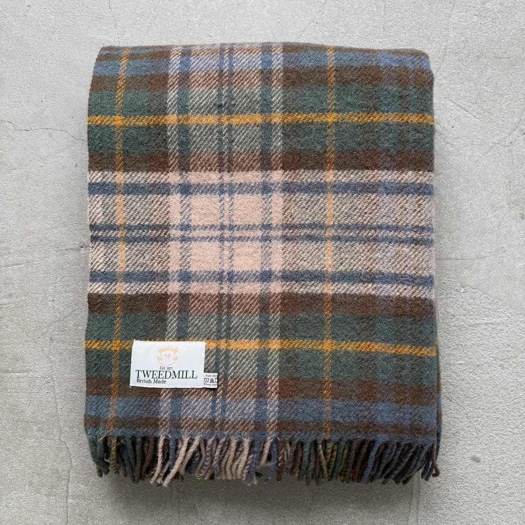 TWEED MILL ウールブランケット
 Antique dress Gordon