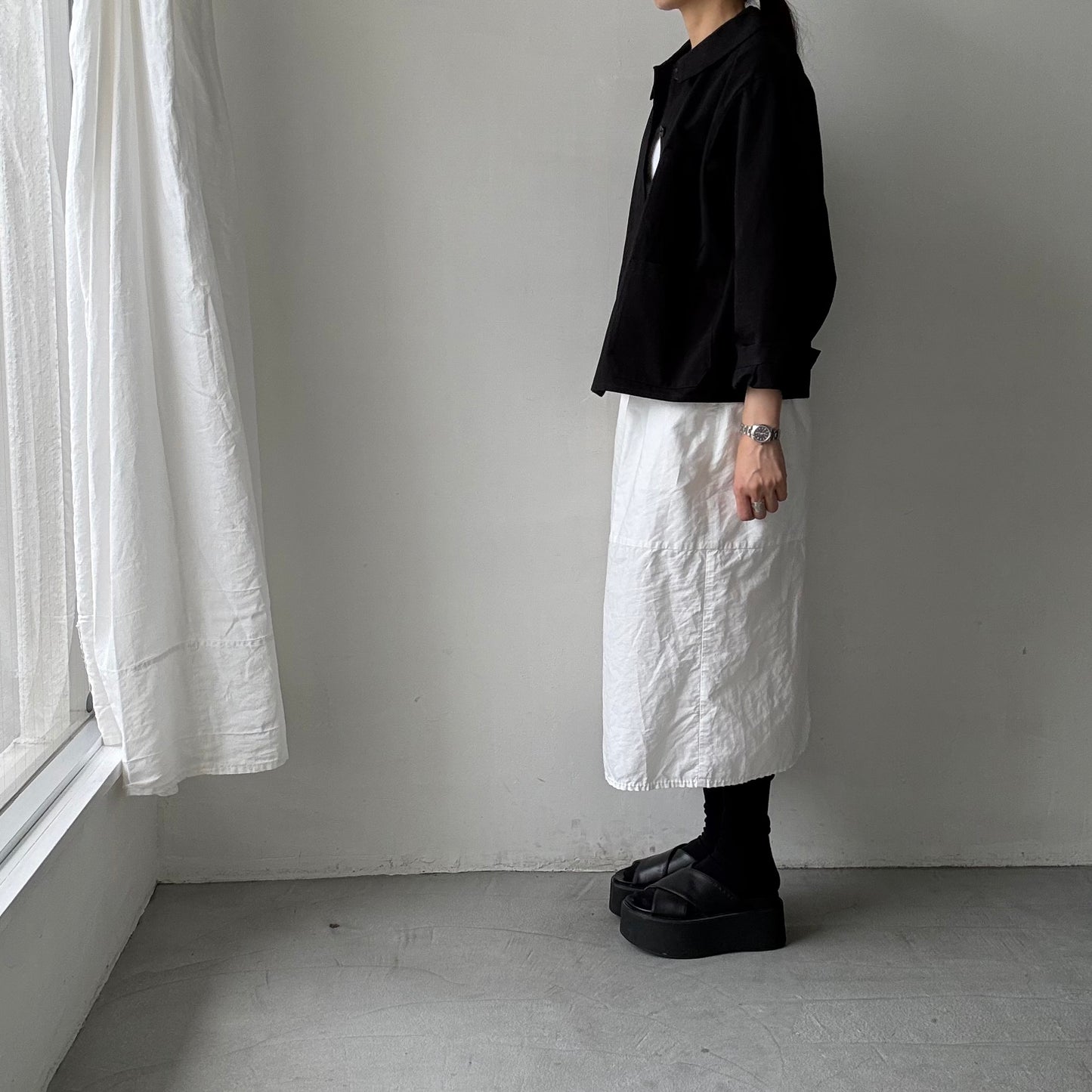 atelier d'antan Kantor コットンジャケット　ブラック