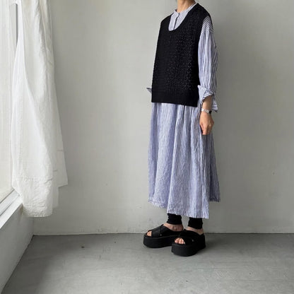 atelier naruse  コットンバスケット編みニットベスト