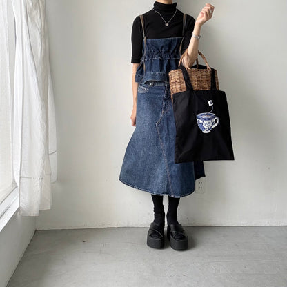 R&D.M.Co  BLUE WILLOWミルクティートートバッグ