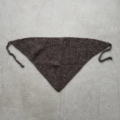 Karakoram アルパカコットントライアングルスカーフ　ダークブラウン