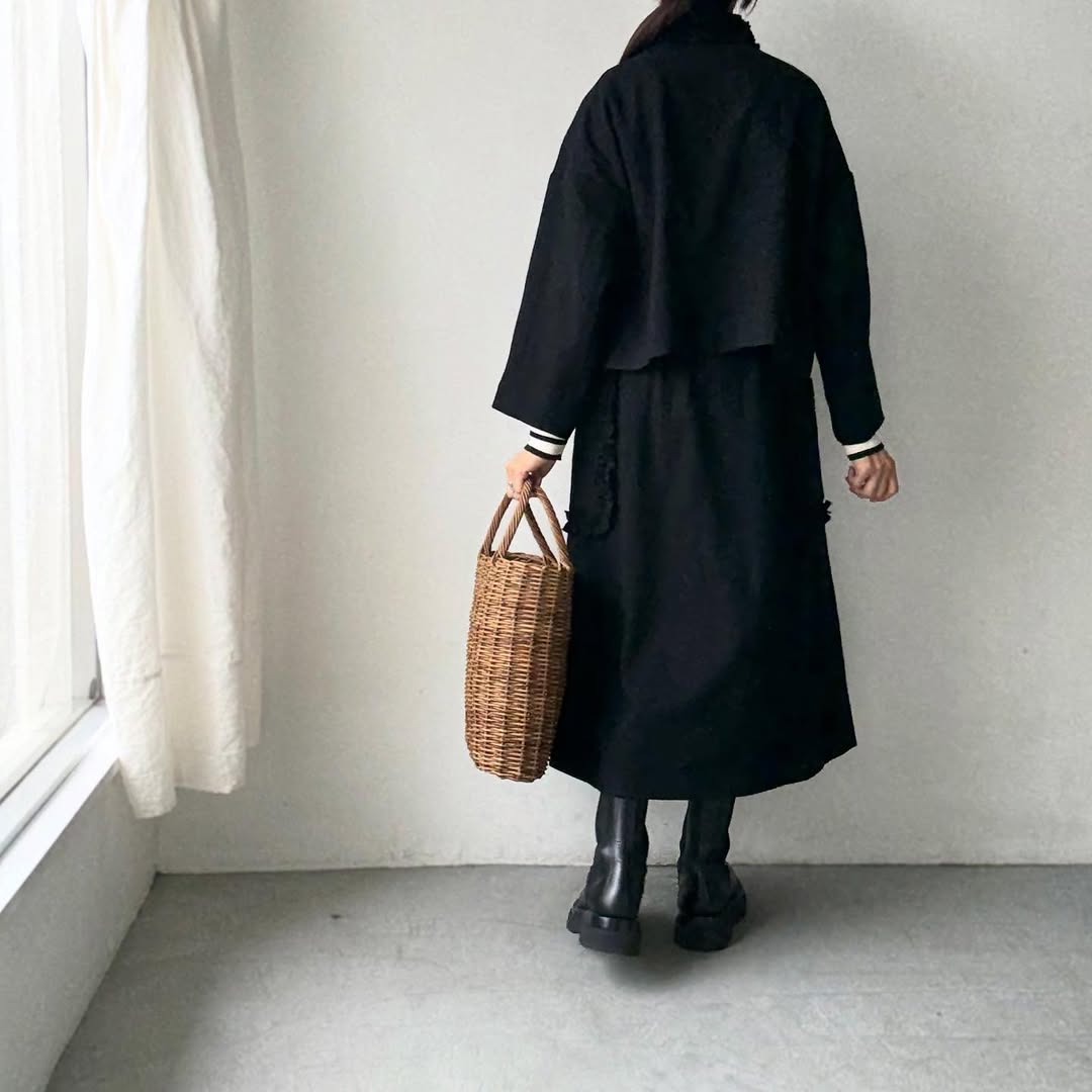 R&D.M.Co  フリルデコレーションジャケット　ブラック