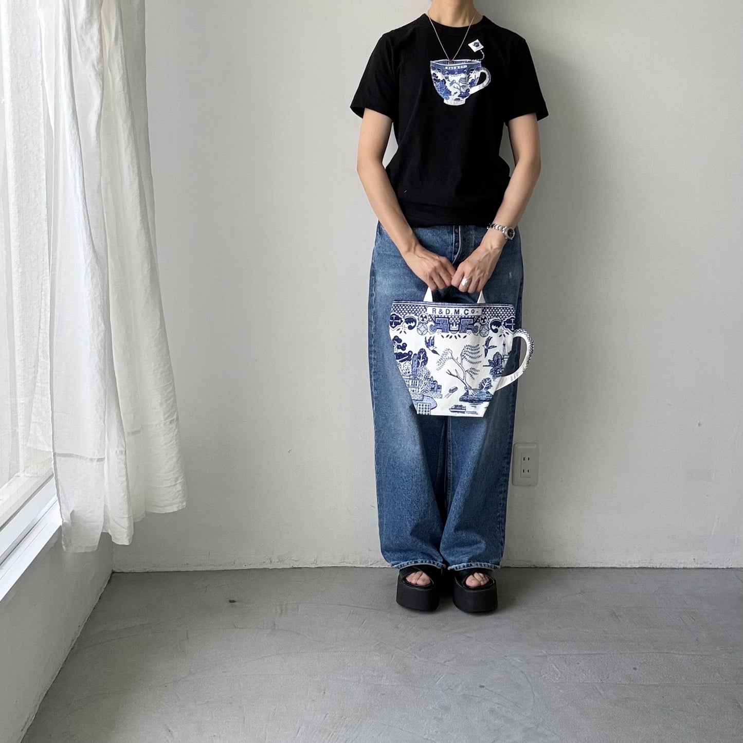 R&D.M.Co   BLUE WILLOWミルクティーTシャツ