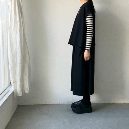 Linenya  ウールベスト　ブラック