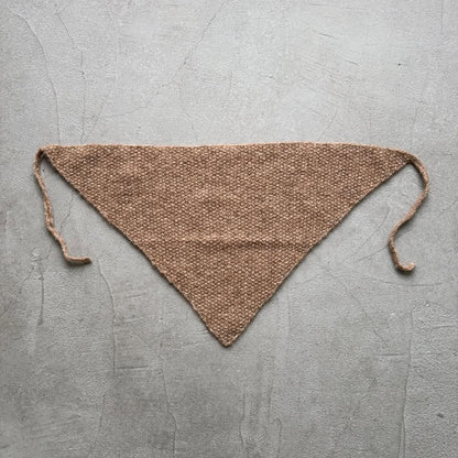 Karakoram アルパカコットントライアングルスカーフ　ライトブラウン