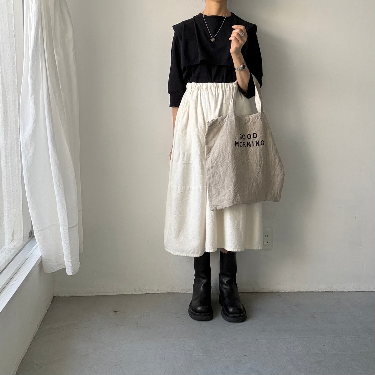 R&D.Ｍ.Co  GOOD MORNINGリネンバッグ
