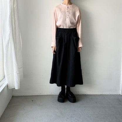 atelier naruse  リネンスモックブラウス　ペールピンク