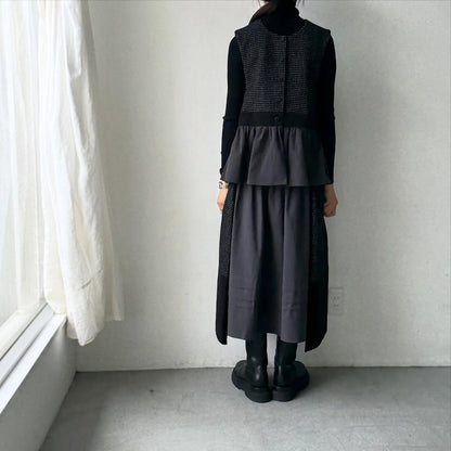 MAGALI  ピンドットツイードヴィンテージジレ