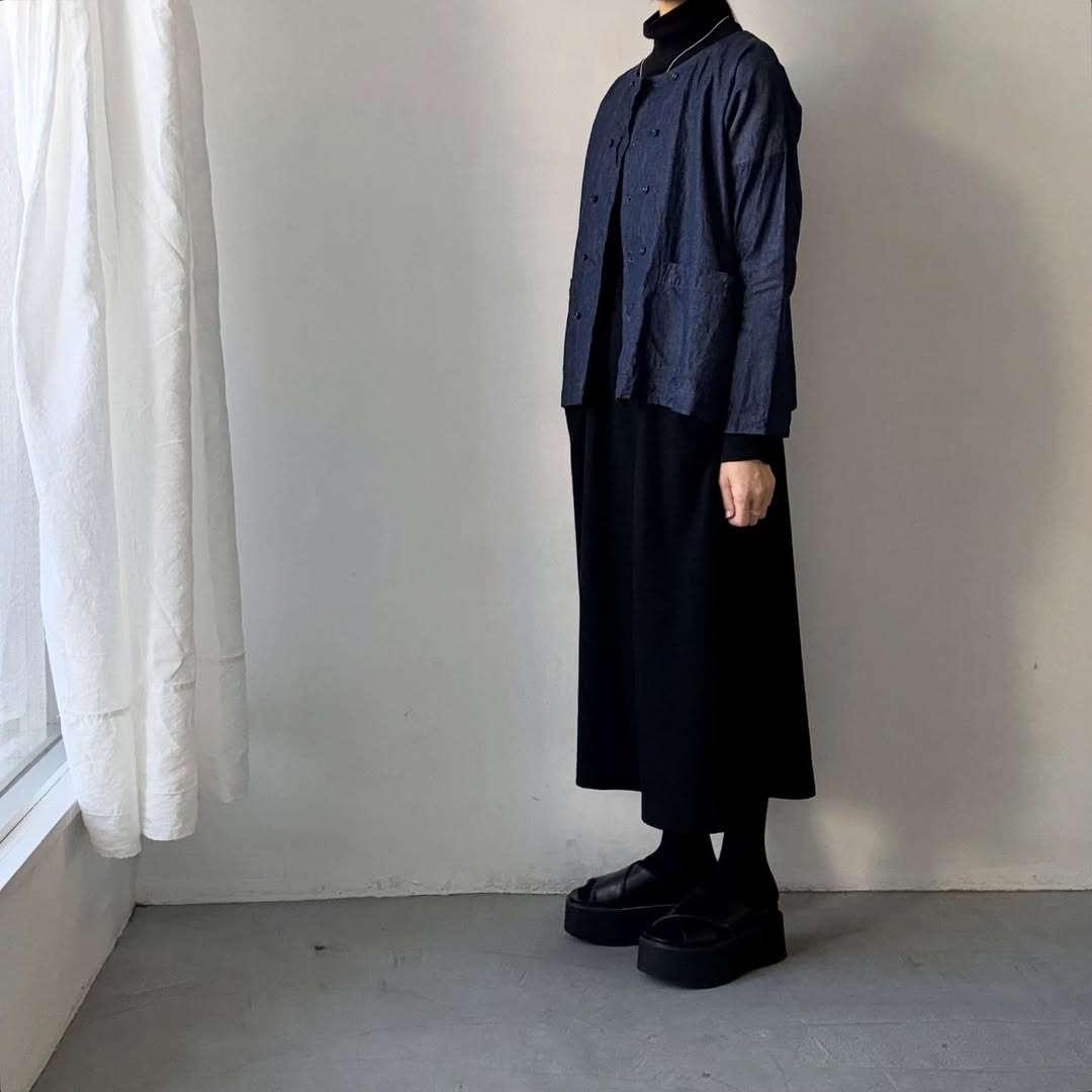 jujudhau デッドストックデニムダブルボタンシャツ
