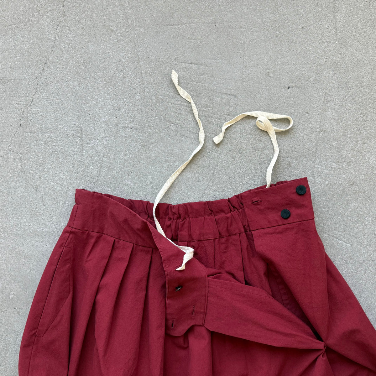 MAGALI オールドコットンラップ風スカート　レッド