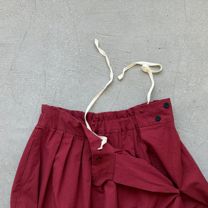 MAGALI オールドコットンラップ風スカート　レッド
