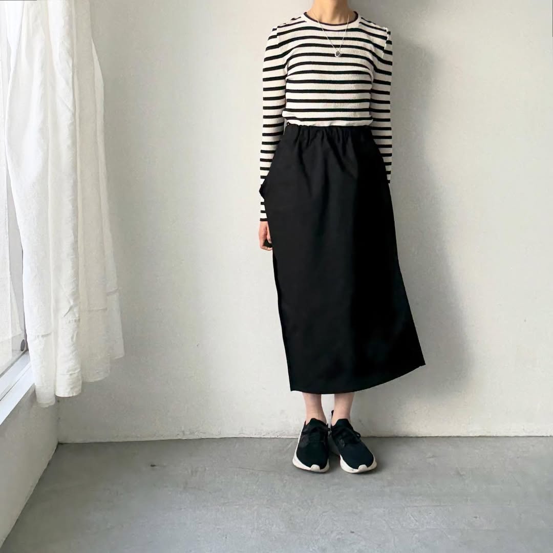 ゴーシュ  オーガニックダックコットンアシンメトリースカート　