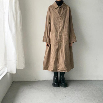 R&D.M.Co ガーメントダイステンカラーコート　ベージュ