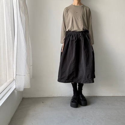 R&D.M.Co  ドロップキャンディボタンロングスリーブTシャツ　カーキ