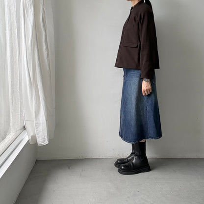 atelier d'antan Taineコットンジャケット　ダークブラウン