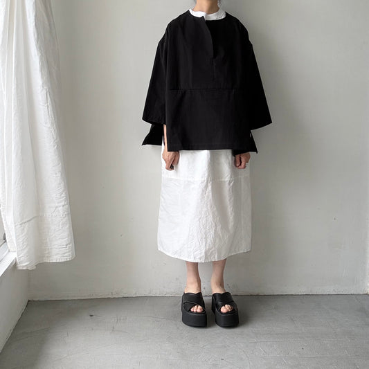 atelier d'antan Bouvetコットンプルオーバー　ブラック