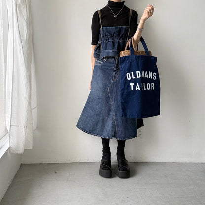OLDMANS TAILOR  OMTプリントコーデュロイトートバッグ