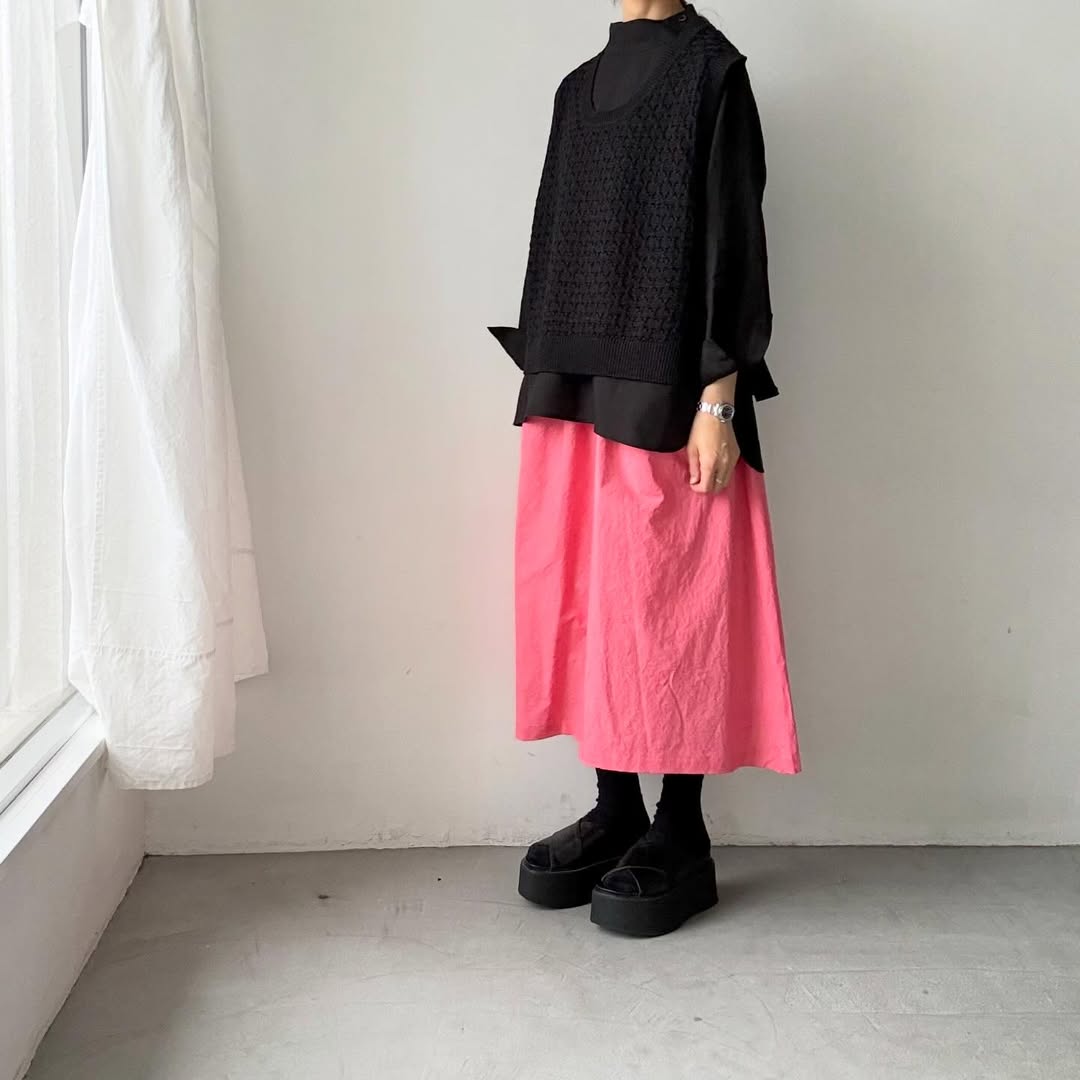 atelier naruse  コットンバスケット編みニットベスト