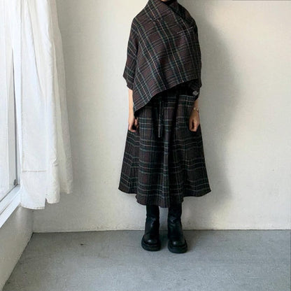 R&D.M.Co ウールタータンチェックマフラー