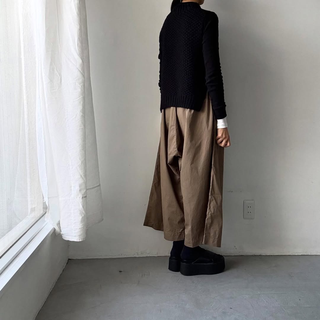 jujudhau  デッドストックコットンワイドパンツ　カーキ