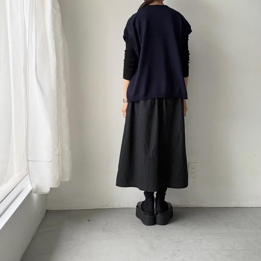 homspun  コットンコードベスト　ネイビー