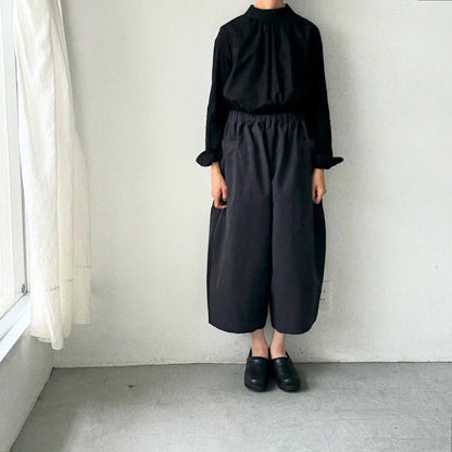 atelier d'antan Perriereコットンワイドパンツ　  ダークグレー