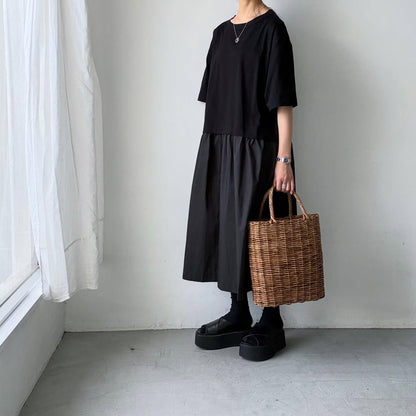 cion コットンTシャツコンビワンピース