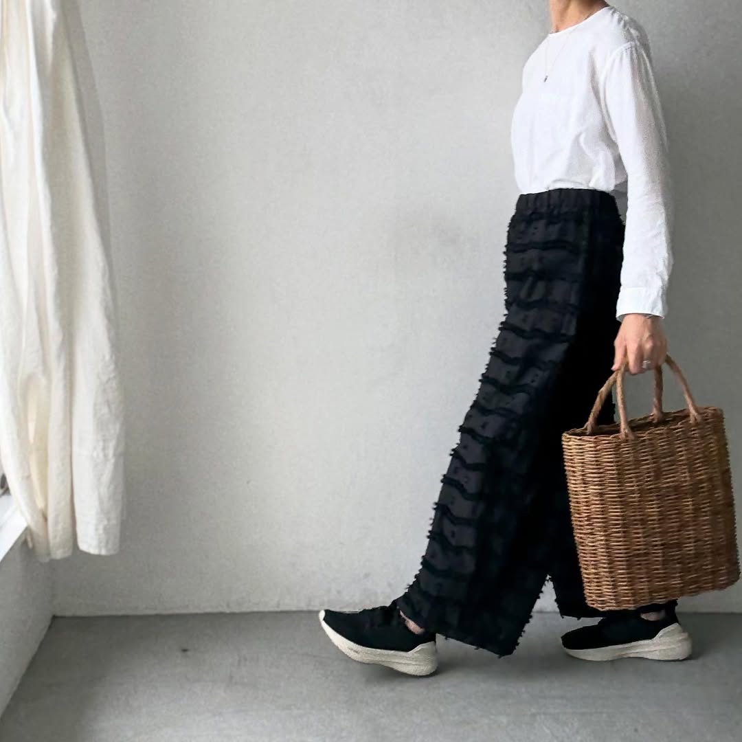 kijinokanosei  鳥の子ワイドパンツ