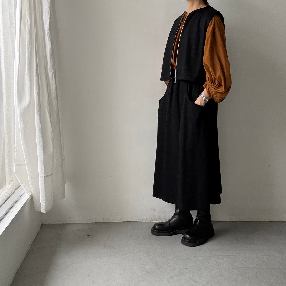 R&D.M.Co  ミドルスムースシャーリングベスト