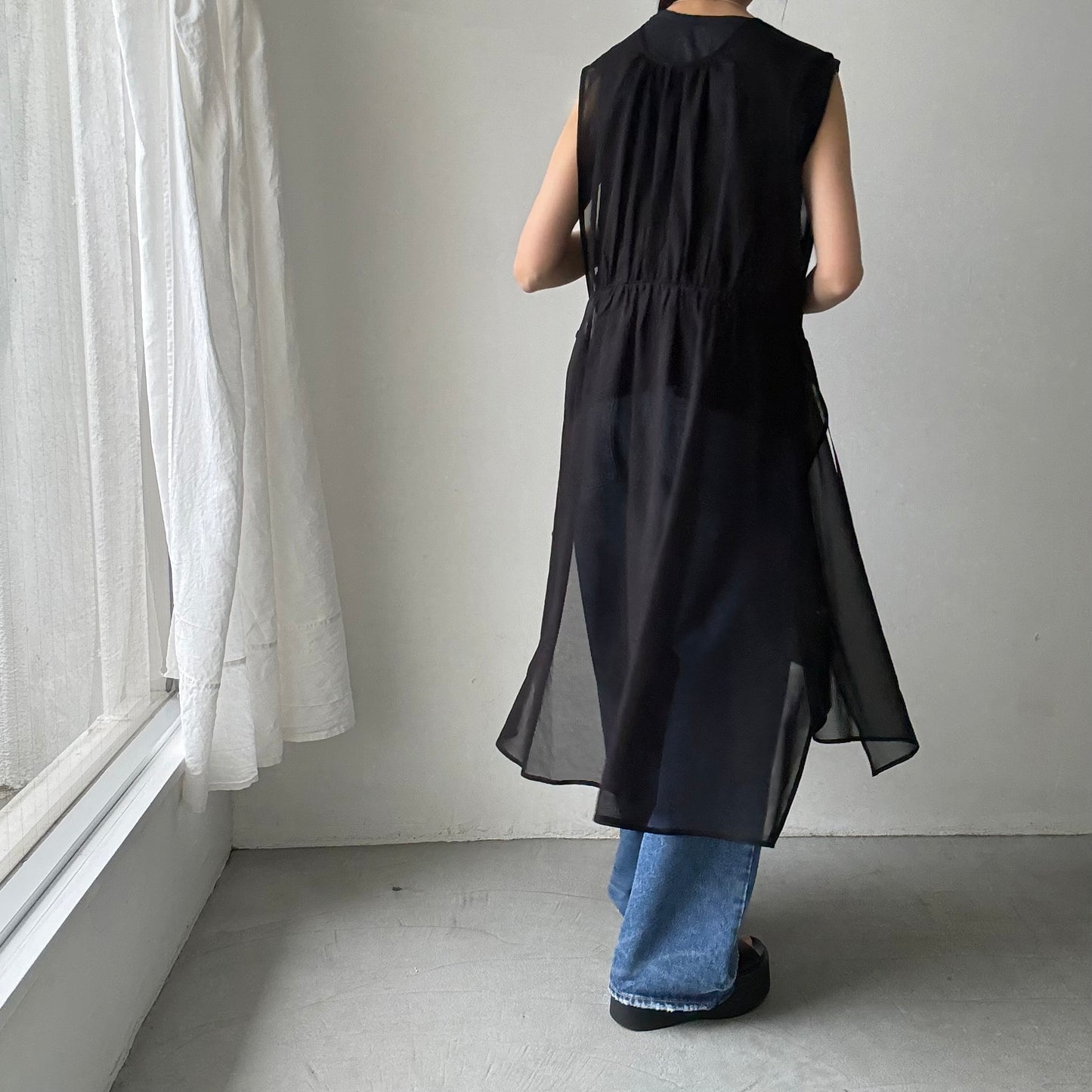 TENNE HANDCRAFTED MODERN オーガンジー2wayロングドレス