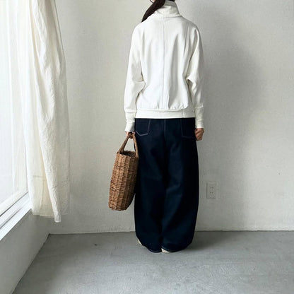 Linenya  コットンハイネックプルオーバー　ホワイト