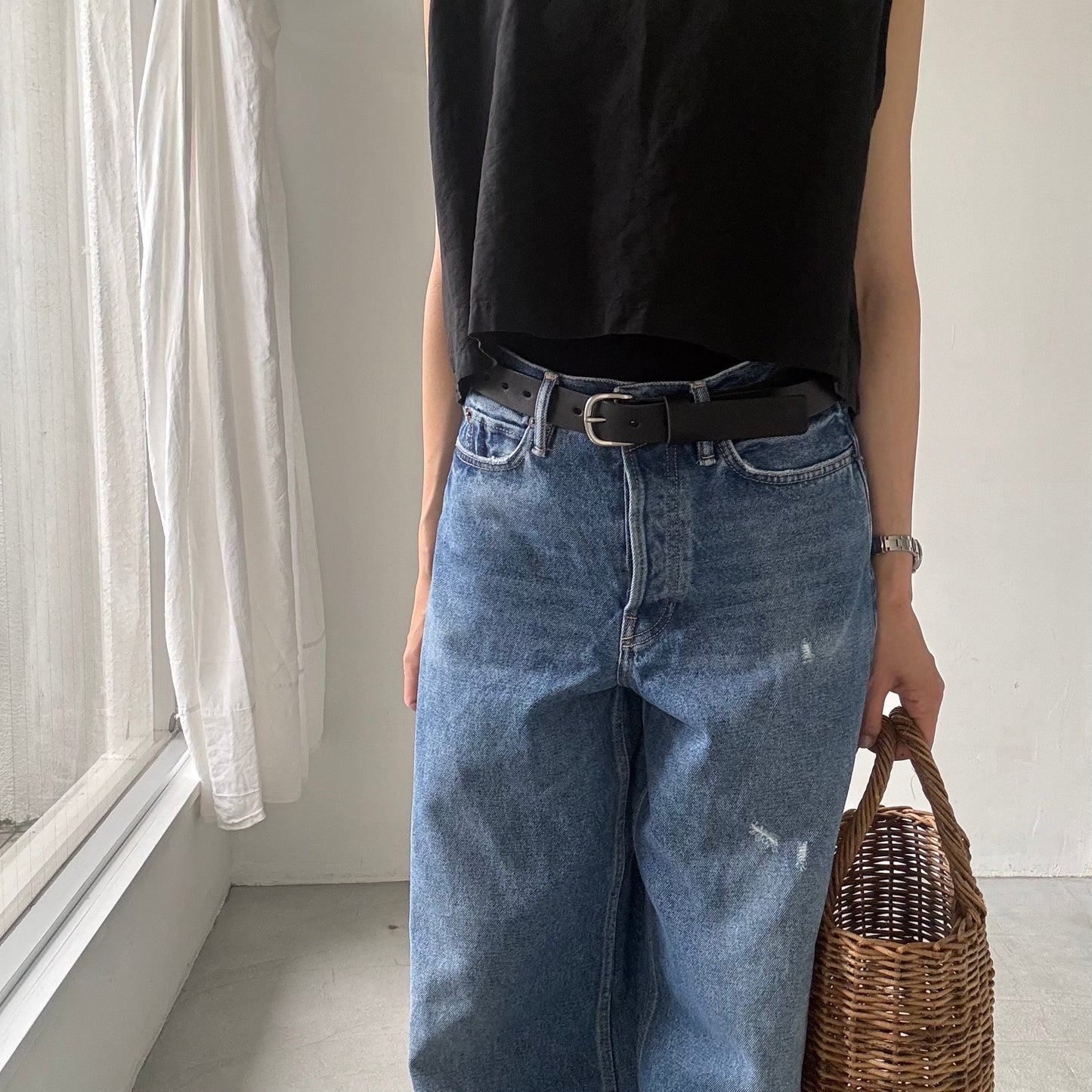 homspun レザーベルト　ブラック