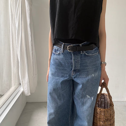 homspun レザーベルト　ブラック
