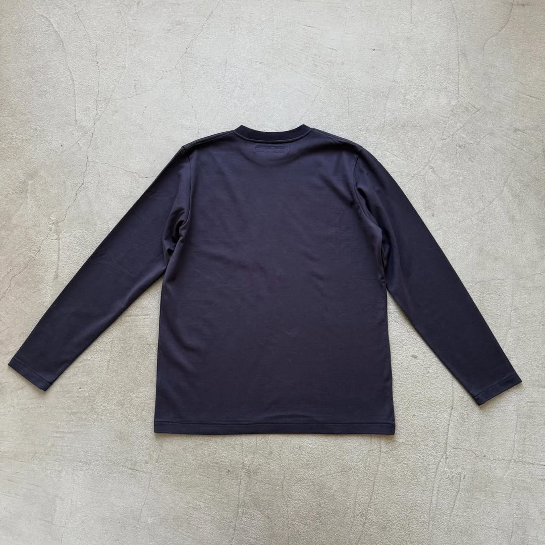 OLDMANS TAILOR OMTラバープリント長袖Tシャツ　ネイビー