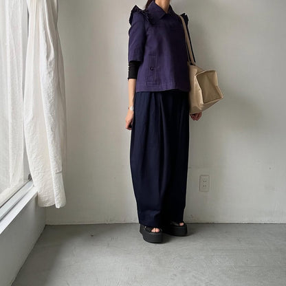 TENNE HANDCRAFTED MODERN ベンタイルコットンボストンバッグS キャメル